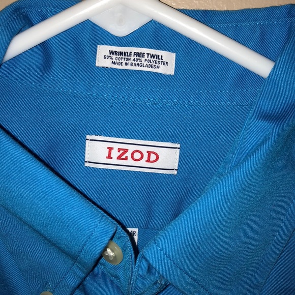 blue izod button down - Picture 2 of 3